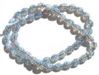 50 9mm Milky White Opal Ladybug Beads